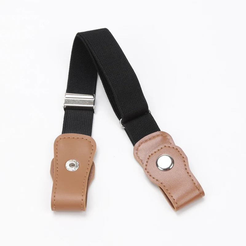 Kids Belts Buckle-Free Elastic Black Striped Hearts Dots Waist No Buckle Stretch Toddlers Adjustable Boys Girl Belts for Jeans