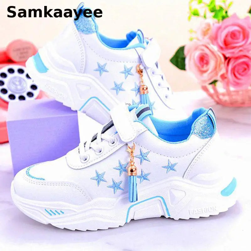 5-18y Children Sneakers Girls Casual Shoes Spring Autumn Kids Breathable Soft Soled Anti-slip Cartoon Princess Walking Footwear