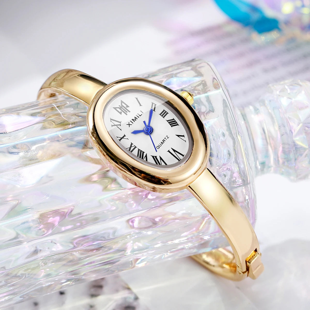 Elegant Oval Dial Women Watches Fashion Bracelet Strap Ladies Quartz Wristwatch Reloj Mujer Girls Clock Gift