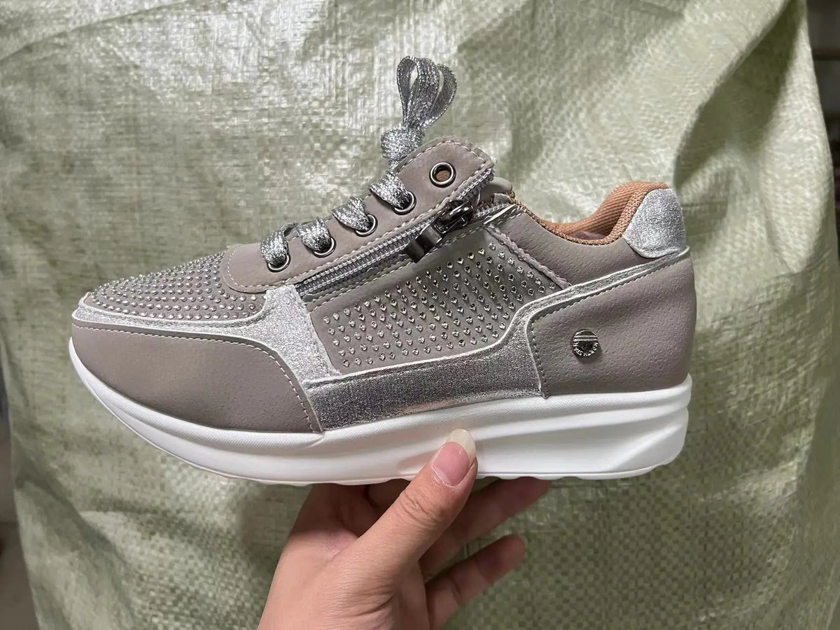 New Women's Wedge Sneakers Lightweight Womens Vulcanized Shoes Breathable Shoes Female Shoes Wear-resistant Zapatillas De Mujer