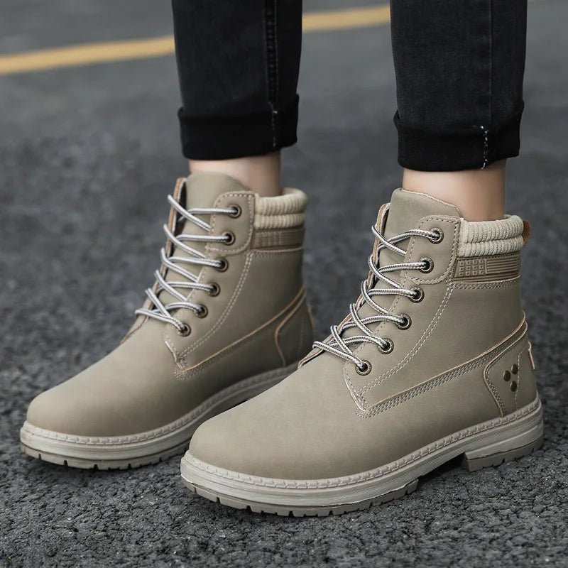 Trendy Women's Boots 2024 Autumn and Winter New Korean Edition Solid Color Outdoor Thick Bottom Versatile Women's Single Boots