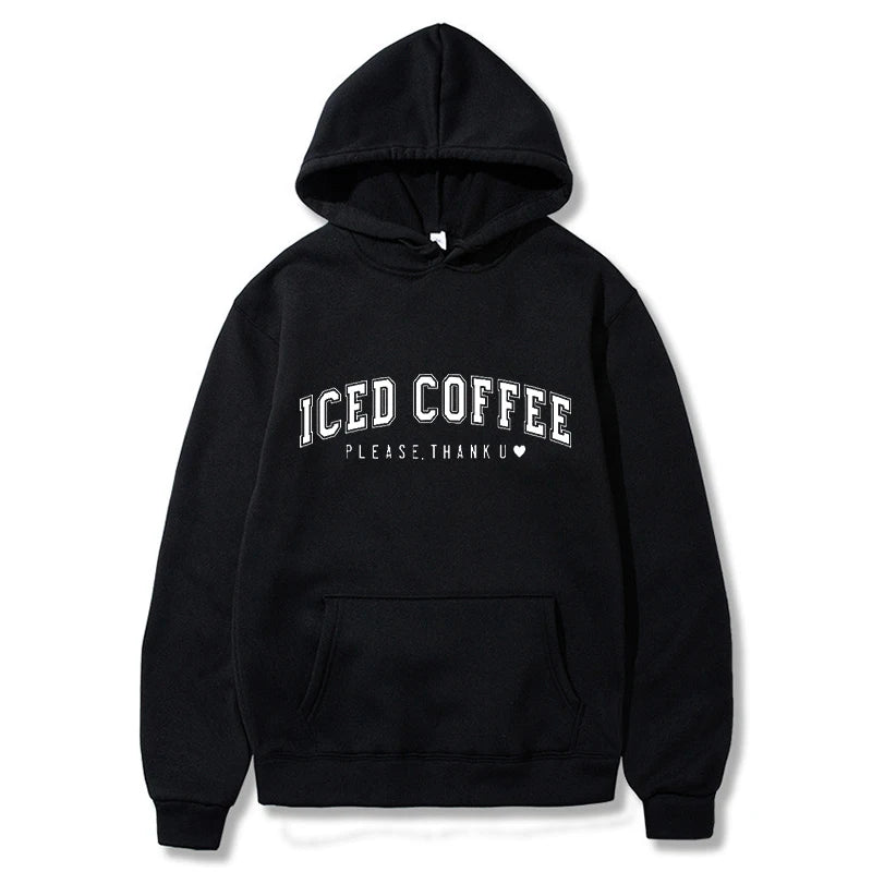 Men Letter Graphic Printed Hoodies Women Fashion Drawstring Long Sleeve Pocket Sweatshirts Casual Harajuku Hooded Pullover Coat