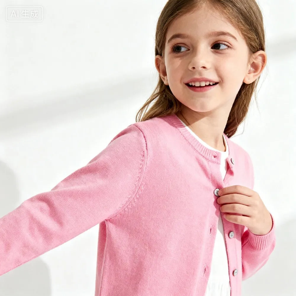 Boys Sweaters Girls Cardigans Cotton Knitted Pink Red Spring Clothes Kids Cardigan Toddler Baby Knitwear 1 2 3 4 5 6 7 8 9 Years