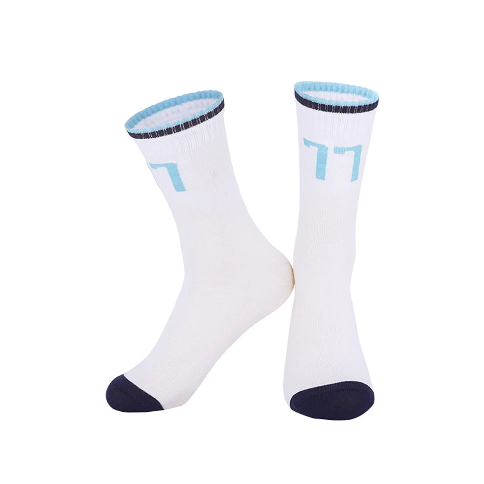 Loogdeel Kids Basketball Socks Breathable Thin Pure Color Sport Socks Thickened Anti-Collision Sports Socks Digital Design