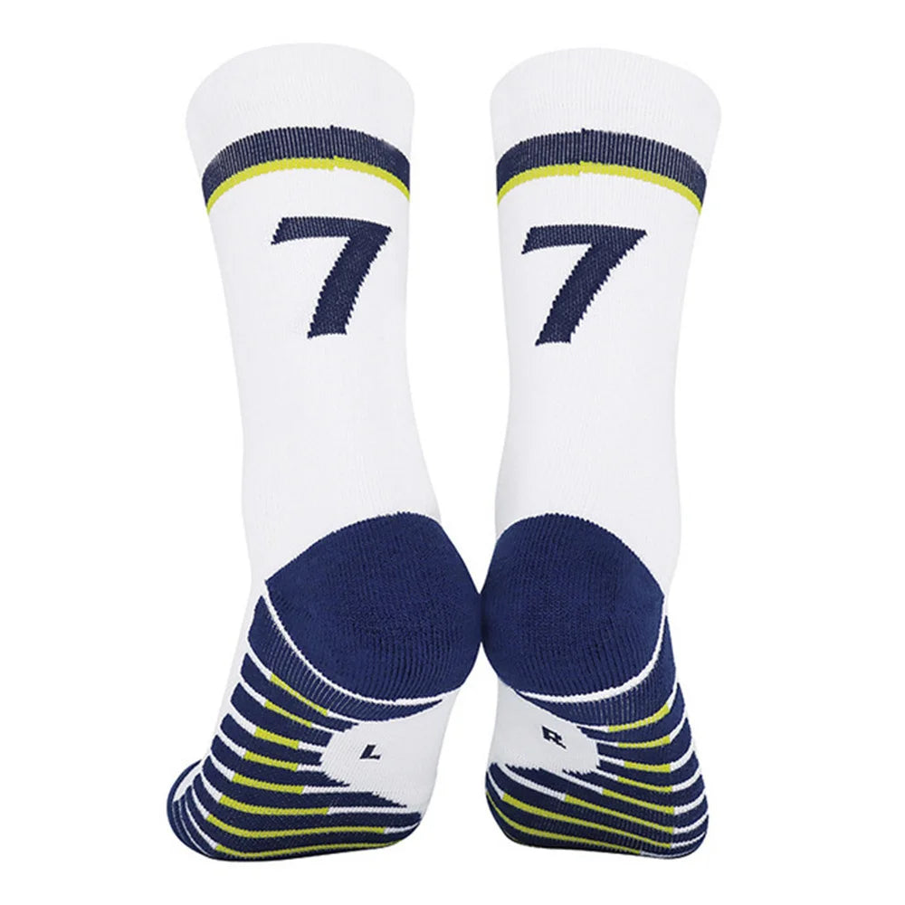 Kids Soccer Socks Number 10# Star 7# Mid-tube Boys Cycling Socks Outdoor Towel Bottom Fashion Men's Sport Football Short Socks