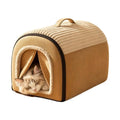 Winter Enclosed Pet Bed Thickened Portable Dog House & Cat Tent with Washable Bedding Needed Bed for Small Medium Large Dogs