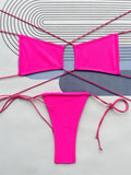 Micro String Extreme Bikini Sexy Backless Y2K Swimsuit Bandage Swimwear Women Two Piece Beach Outfit Bikinis Tangas Bathing Suit