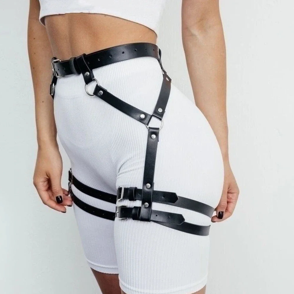 Women Fashion Belt Female Street Style Leg Harness Belt Thigh Garter Gothic Casual Decoration Belts Clothing Accessories