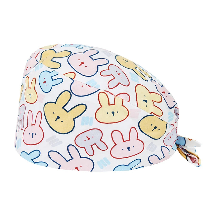 Women's Working Hats Cotton Adjustable Medical Nurse Caps Beauty Salon SPA Doctor Scrub Hat M909