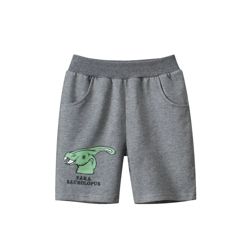 2025 Kids Cute Pant Kids Dinosaurs Cartoon Shorts for Boys 100% Cotton Sport Casual Pants 1-9 Years Children Boys Girls