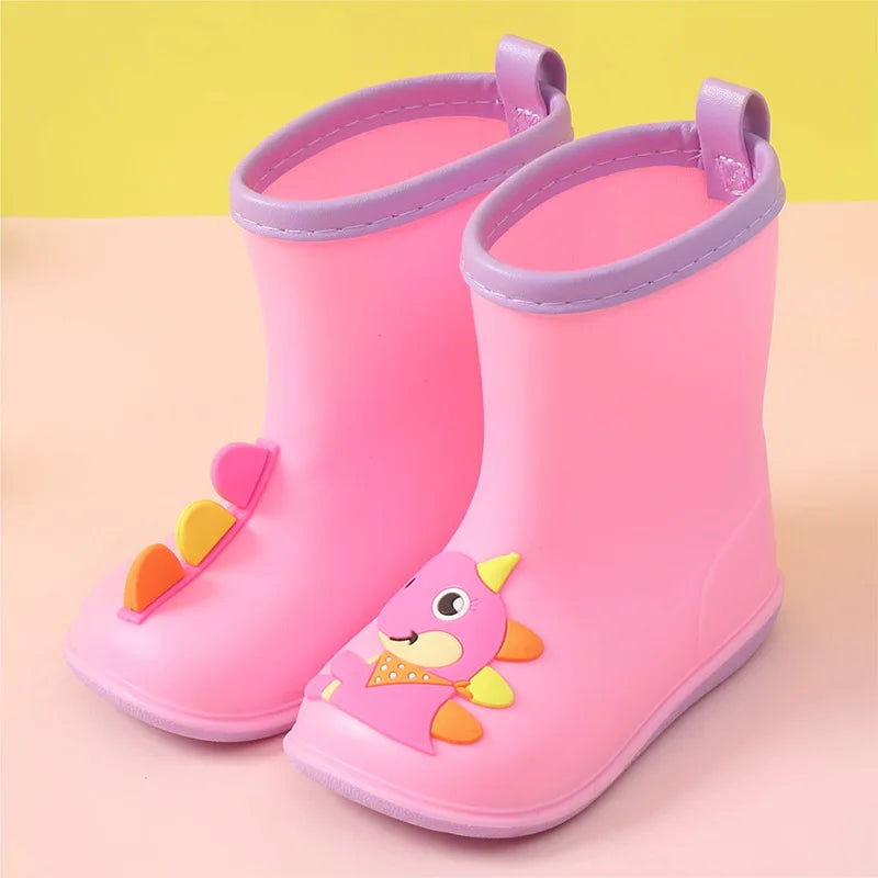 Cartoon children shoes for rain PVC rubber boots kids baby rainboots shoes children's water shoes boys girls rain boots CSH788