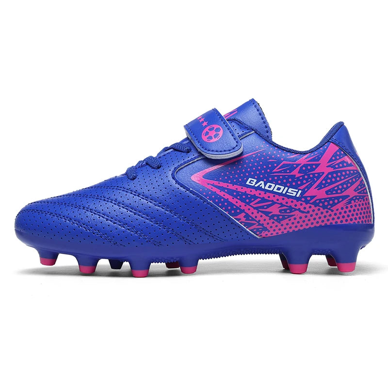 New Children Soccer Shoes Sports Society Field Boy Football Boots Futsal Fast Indoor Sneaker Original Ankle Football Boot Cleats