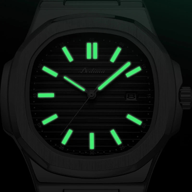 Men Quartz Watch High end Fashion  Male Business Wristwatch Ultra Thin Steel Band Waterproof Luminous Quartz Watches Boy Gifts