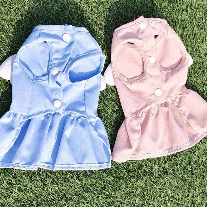 Pet Clothing For Dogs Cats Small Dog Dress Angel Wings Skirt Dog Clothes Dog Accessories Spring Summer Cat Harness Collars