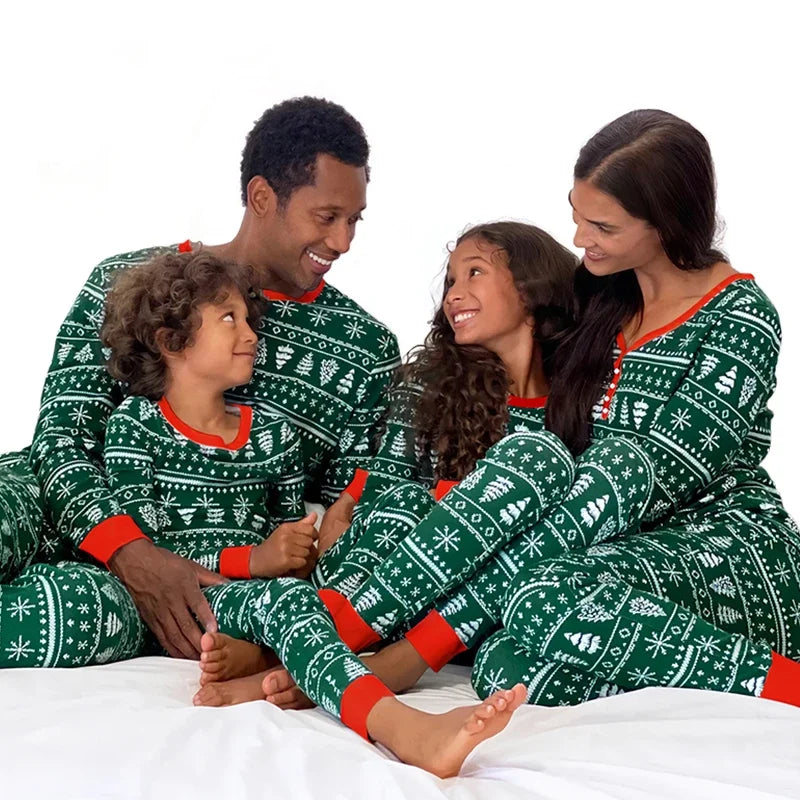 Christmas Family Pajamas Set Winter Mother Enfant Look Loungewear Niño Family Matching Carnival Outfits Sleepwear