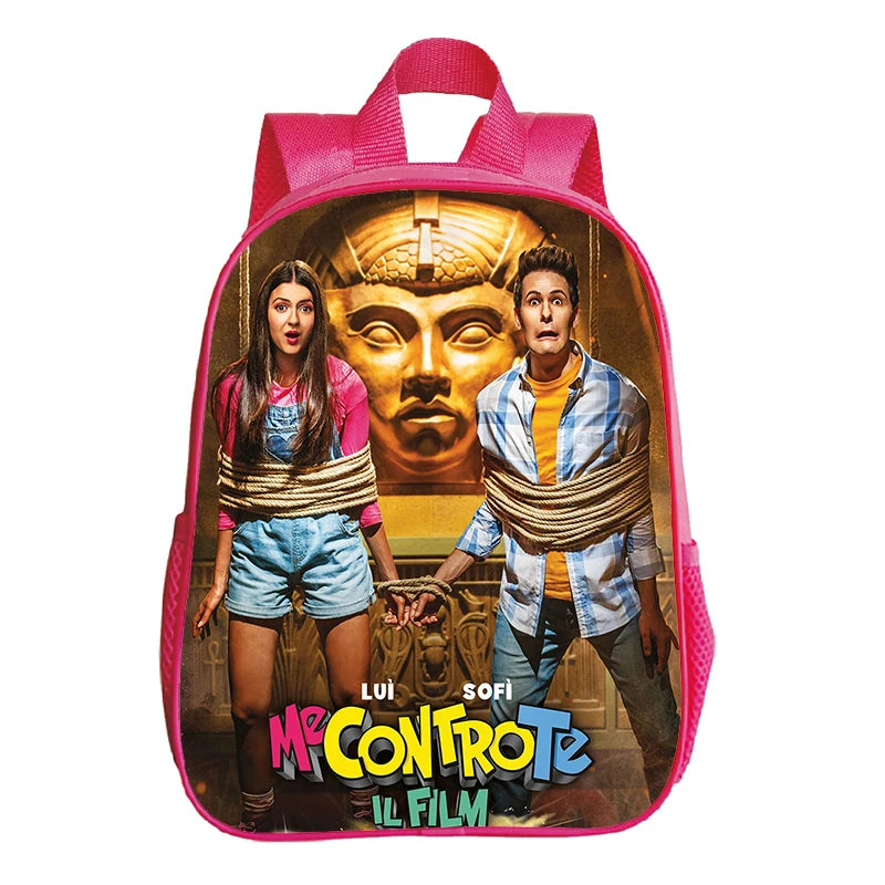 Kids Pink Backpack Me Contro Te Print Kindergarten Bag School Bags for Preschool Girls Cute Bookbag Toddler Softback Book Bags