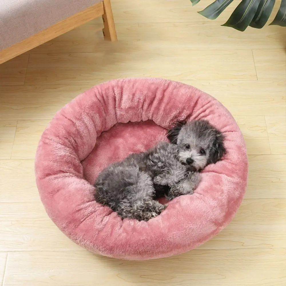 Pet Bed Comfortable Donut Round Dog Kennel Soft Washable Dog Cat Cushion Bed Warm Puppy Kitten House