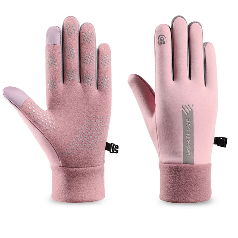 New Winter Gloves Men Women Touch Cold Waterproof Motorcycle Cycle Gloves Male Outdoor Sports Plus Velvet Warm Running Ski Glove