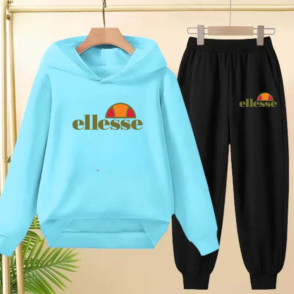 Kids Classic Fashion Top Letters Clothes Hoodie Girls Boy3-12Yrs Casual Sweatshirts+Pants Two-Piece Set Charming Coat Sports Set
