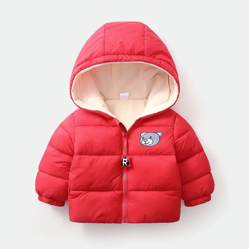Baby Children Coats Winter Thick Jackets For Boys Warm Plush Thicken Outerwear For Girls Fur Hooded Jacket Kids Clothes Snowsuit