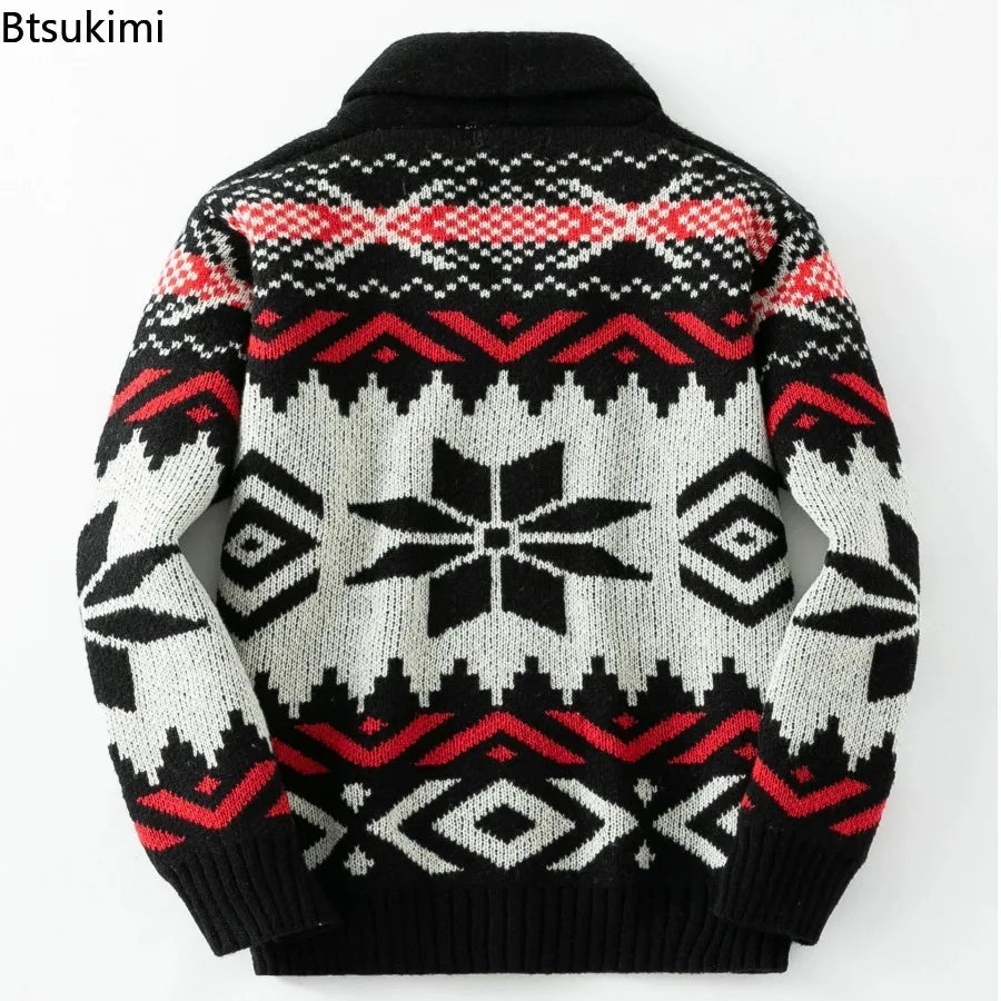 High Quality Knitted Sweaters for Men 2026 New Autumn Winter Thick Warm Sweater Coats Vintage Streetwear Male Knitwear Cardigans
