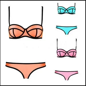 Sexy Multi-Color Zipper Bikini Swimsuit Women's Fashionable Swimwear Trendy Trending Summer Hot Sale Of The Season Bikini Set AE