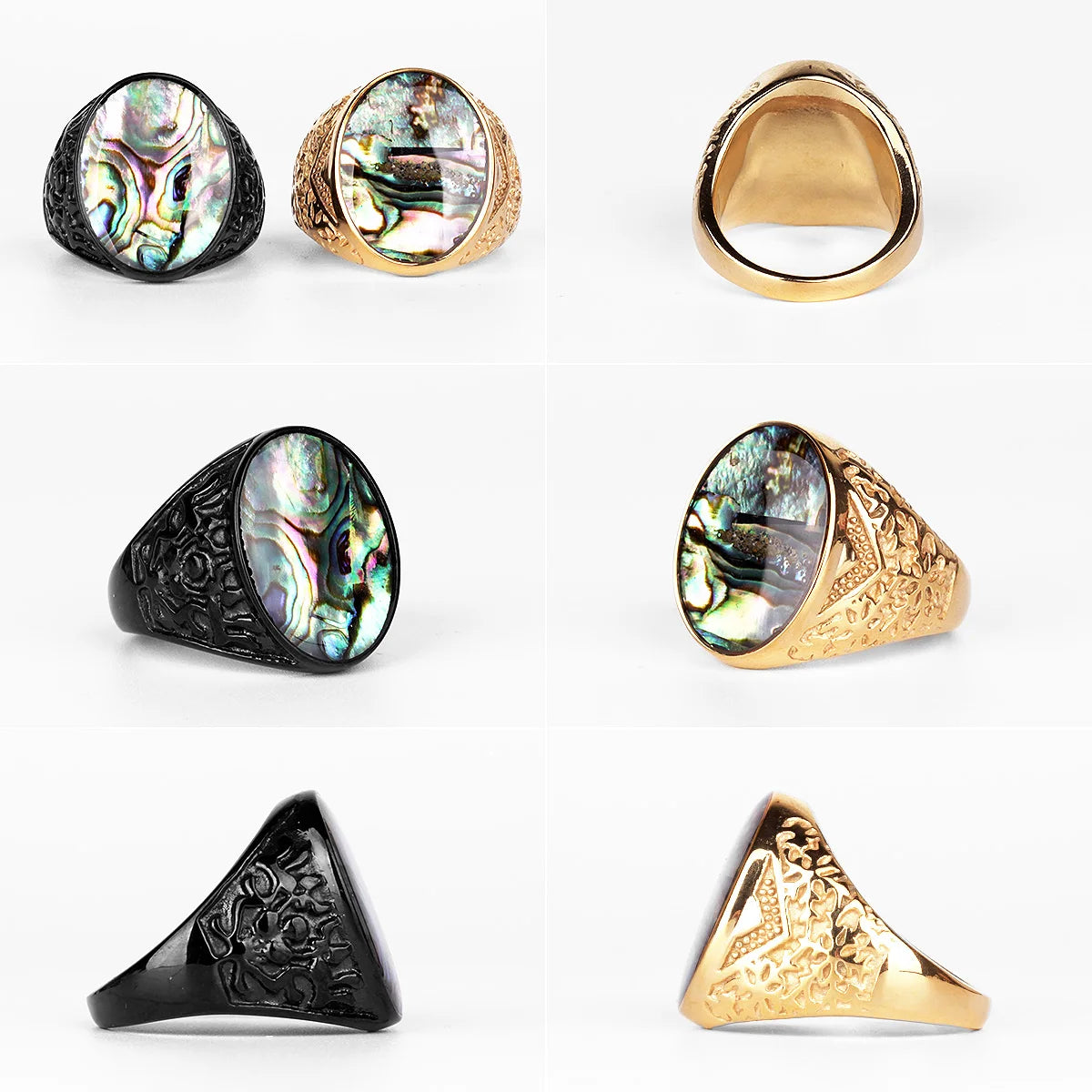 Stainless Steel Men Women Rings Pearl Simple Fashion Luxury Unique Trendy for Male Boyfriend Jewelry Creativity Gift Wholesale