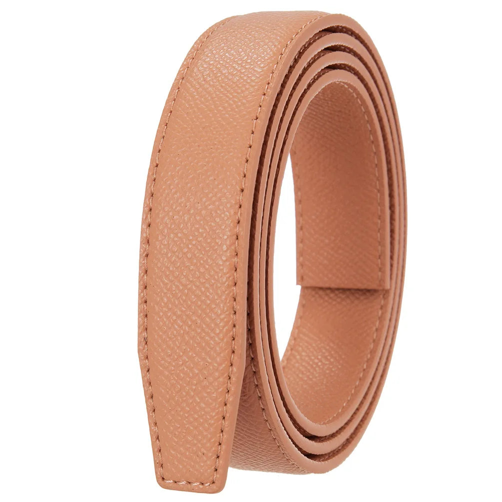 Women's Belts Ladies Luxury Brand Fashion Design Simple Versatile Jeans Accessories Women Automatic Buckle Thin Waistband 2.4cm