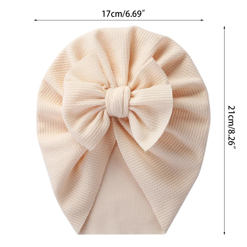 Baby Hat Girls Bows Turban Hats Infant Photography Props Cotton Kids Beanie Baby Cap Accessories Children Hats Newborns Bonnet