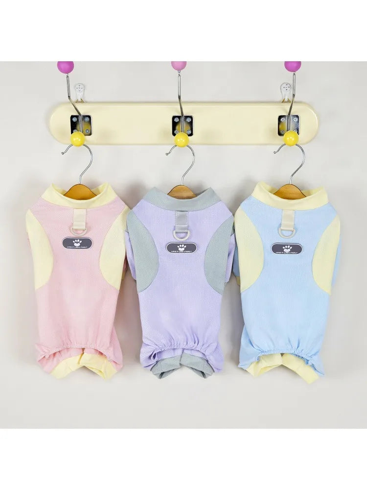Pet clothing outdoor  dog four-legged outfit spring and summer new dog clothes cat spring and summer clothes for sun protection