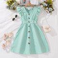 Kids Dress For Girls 8-12 Years Summer Girls Dopamine Dress Graduation Birthday Party Event Fresh Sweet Style Girls Dress