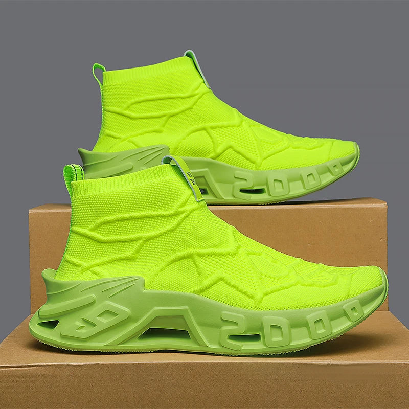Outdoor Sports Shoes - High-Top Sports Shoes Are Novel and Fashionable, Non-Slip and Durable, Suitable for All Seasons,