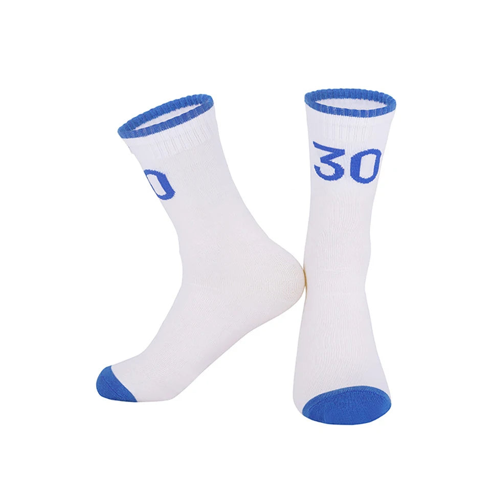 Loogdeel Kids Basketball Socks Breathable Thin Pure Color Sport Socks Thickened Anti-Collision Sports Socks Digital Design