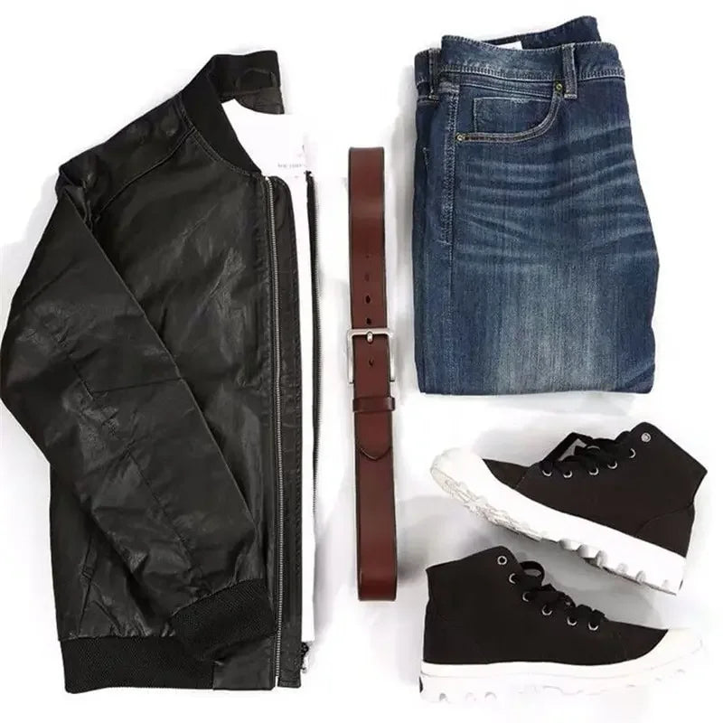 Business Leisure Men's Alloy Square Pin Buckle Belts Male Famous Brand Luxury Designer Synthetic Leather Jeans Belts for Men