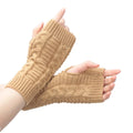Women Hand Warmer Short Gloves Soft Knitting Mitten Femme Winter Comfortable Office Computer Black Work Fingerless Glove