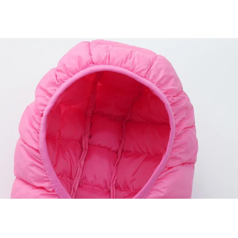 Kids Boy Lightweight Down Jacket Autumn Winter Coats Children Girl Warm Hooded Outerwear Teen Students Cotton Clothes 6-14 Years