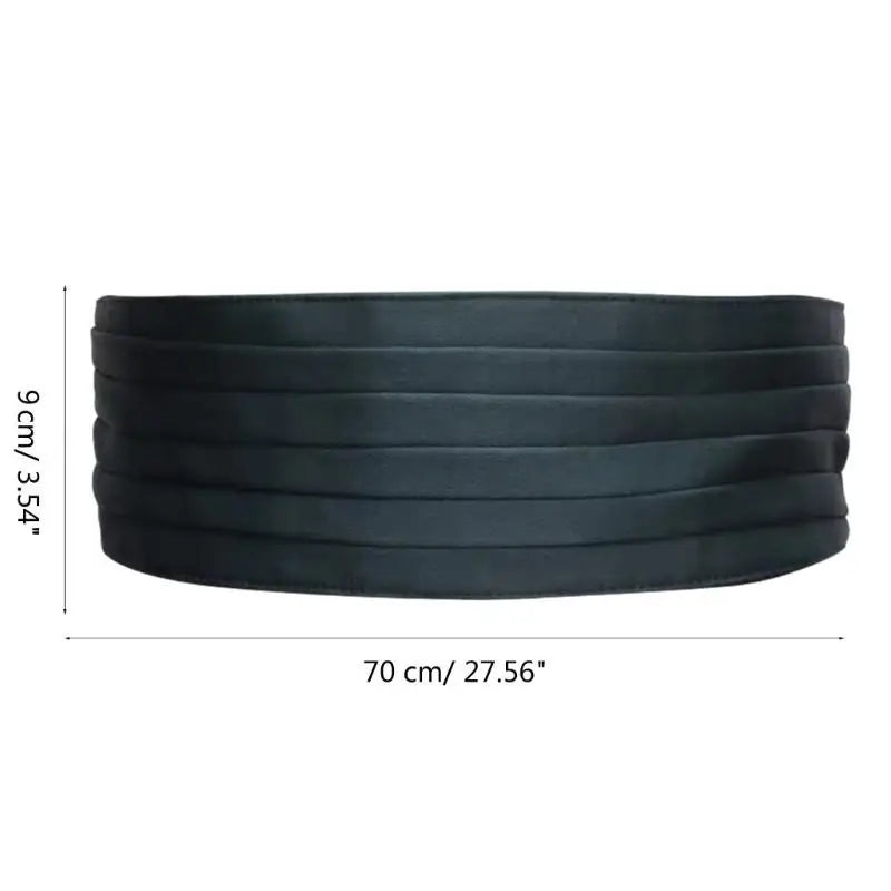 39BD Waist Belt Wide Belts Stylish Weaving Cloth Decorative Waistband for Women Dress