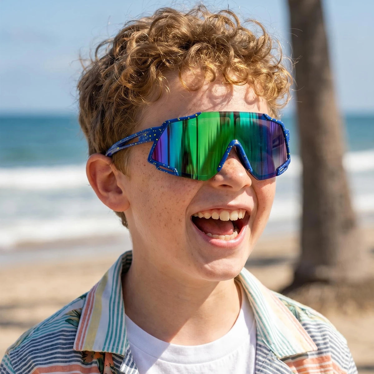 KIDS Sunglasses 3-8 Years Old Youth Goggles for Boys And Girls Outdoor Eyewear for Bicycle Road Camping Baseball Football