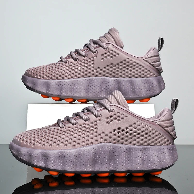 Men Comfortable Running Shoes Breathable Thick Sole Non-slip Casual Sports Shoes Cushioning Outdoor Walking Sneakers for Women