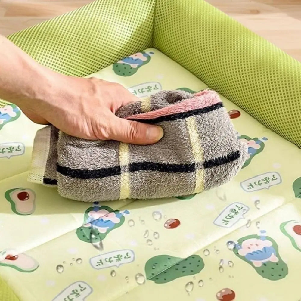 Pet Supplies Square Cooling Puppy Bed Soft Breathable Dog Sleeping Pad Non-Slip Washable Dog Cat Beds All-season