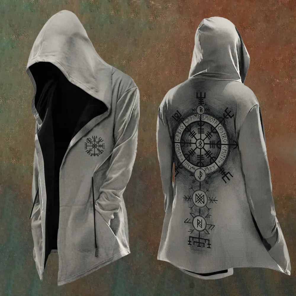 New style hoodie2025Cross-border European and American Style Men's Hoodie Cardigan Tough Guy No Zipper Printed Halloween Hooded
