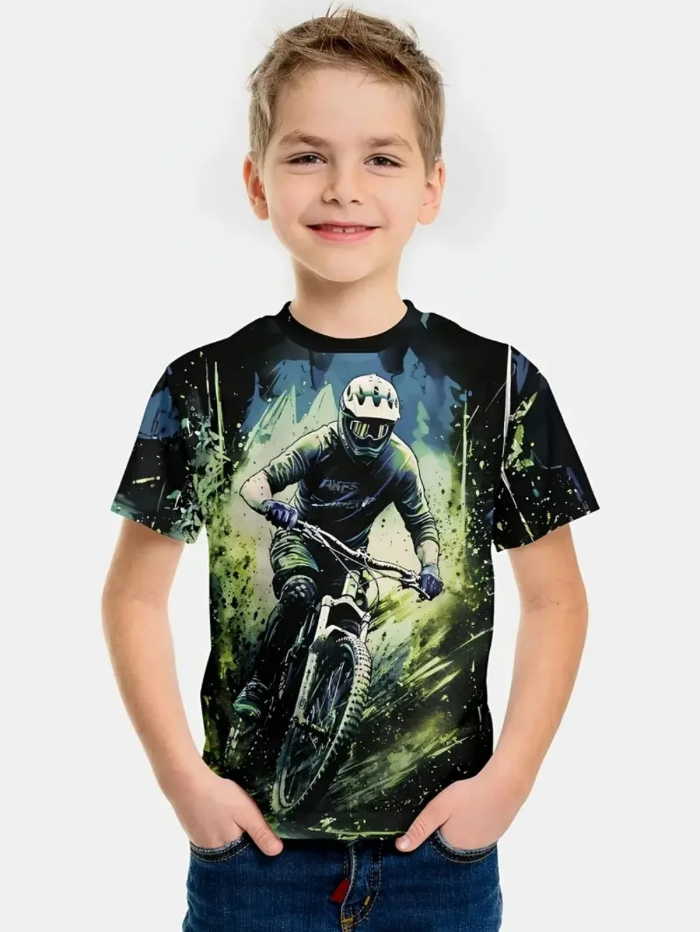 Kids Clothes Boys T Shirt Short Sleeve Stylish Car Racing Graphic T Shirts Children Summer Clothes Casual Streetwear Boy Clothes