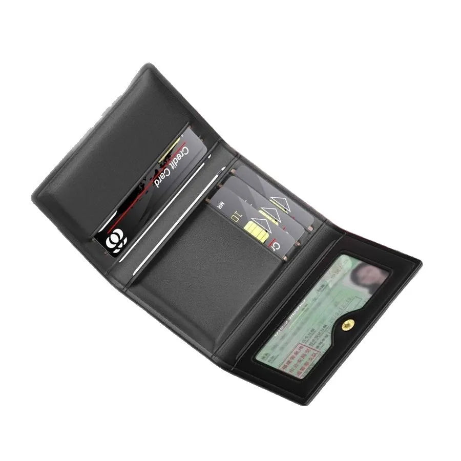Men'S Billfold Wallet Minimalist Multi-Slot Card Holder Coin Purse Ultra-Slim Compact Wallet For Gift Business Meeting Daily