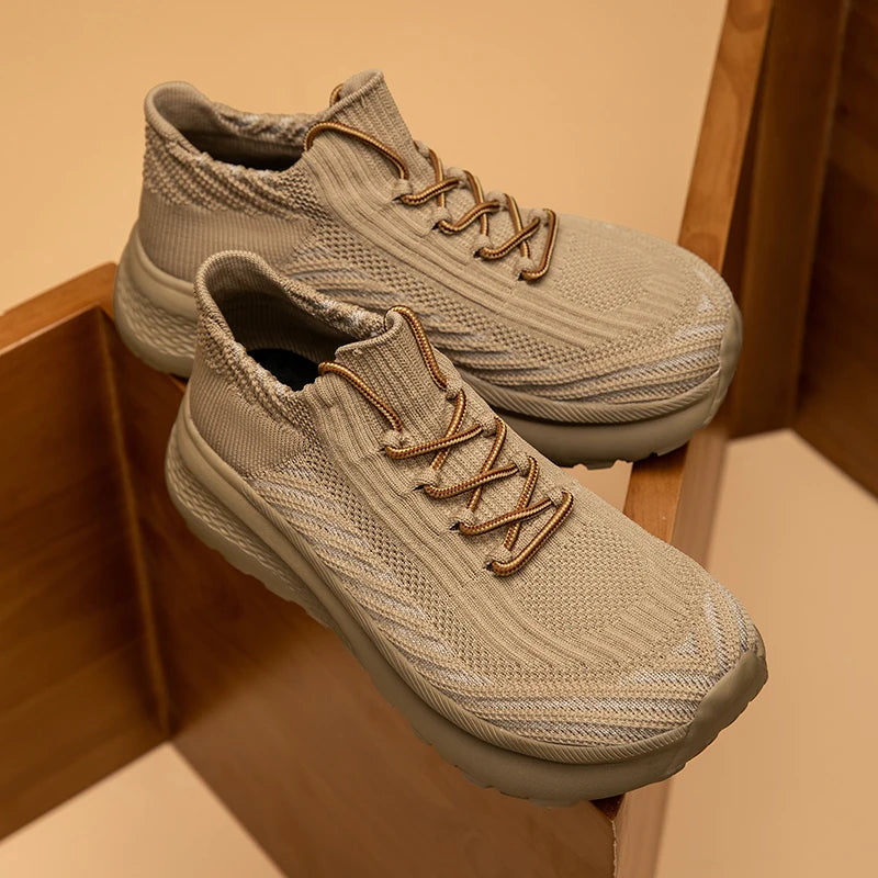 Women's Knitted Sports Shoes, Breathable, Lightweight and Casual Sports Shoes, Soft-soled Walking Sports Shoes for Men and Women
