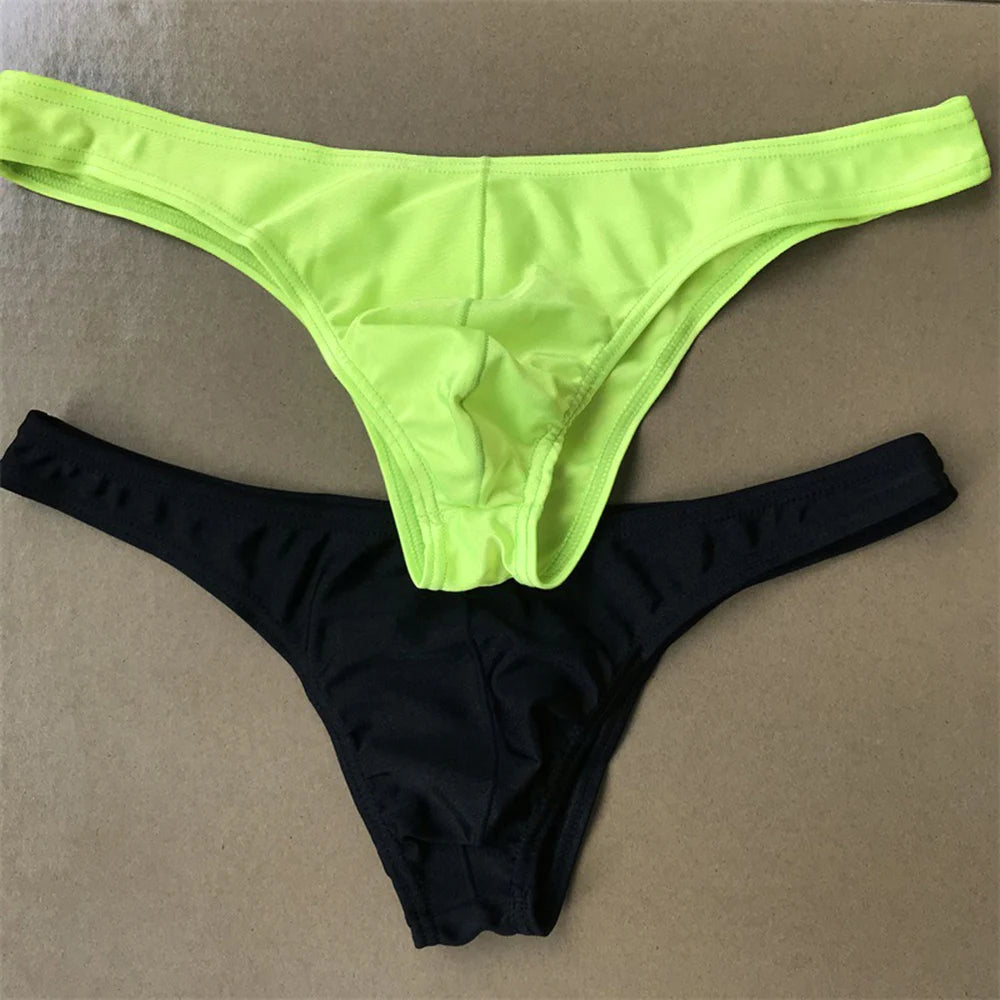 Men's Sexy Swimwear Male Low Waist Swim Briefs Bikini Swimsuit Thong Tangas Surfing Shorts Beach Swimming Wear Man Beachwear