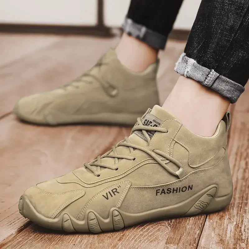 Ankle Boots for Men Casual Plush Warm Snow Boots Winter Sneaker Non Slip Work Shoes Men Motorcycle Short Boots Zapatillas Hombre