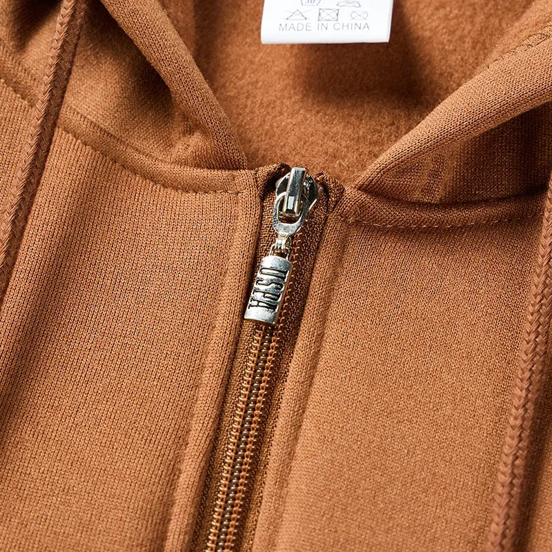 Autumn Men's Fashion Long Sleeve Hoodie Sweatshirt Jacket with Zipper - Ideal for Cool Days & Male Fashion