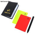 Soccer Referee Red Yellow Card Professional Fair Play Cards Football Linesman Leather Case Bag Set Sports Game Equipment