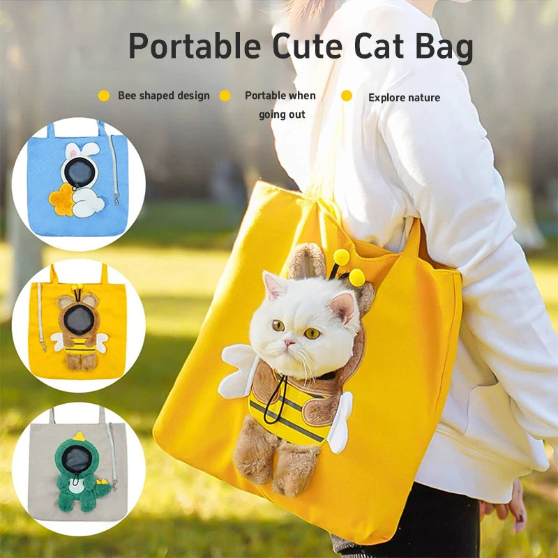 Pet Carrying Exposed Face Bag Portable Crossbody Pet Outdoor Bag For Small Dog Cat Pet Shoulder Carrying Bag Pet Accessories
