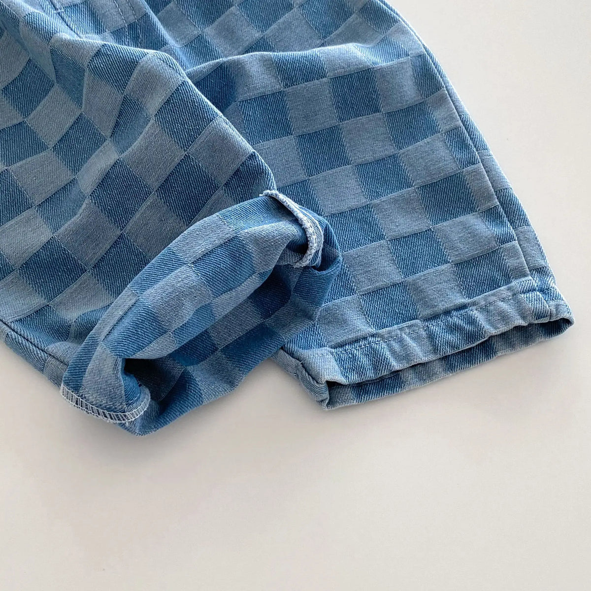0-5 Y Little Kids Girls Boys Pants Korean Children's Clothes 2026 Cotton Checkered Soft Denim Jeans Stylish Comfortable Trousers